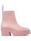 Camper Billie Leather Ankle Boots In Rosa