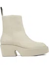 Camper Billie Leather Platform Boots In Neutral