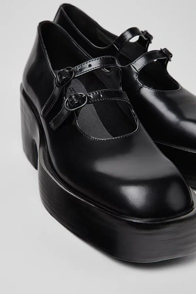 CAMPER BILLIE LEATHER PLATFORM MARY JANE HEEL IN BLACK, WOMEN'S AT URBAN OUTFITTERS