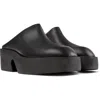 Camper Billie Leather Mules In Black