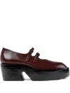Camper Billie Platform Mary Jane In Burgundy