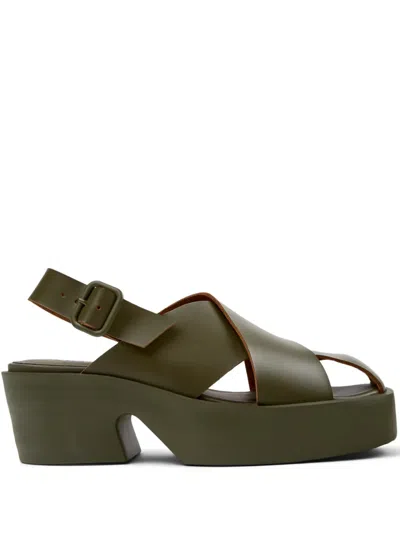 Camper Billie Sandals In Medium Green