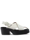 Camper Billie Slingback Platform Sandal In White