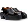 Camper Billie Slingback Platform Sandal In Black
