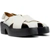 Camper Billie Slingback Platform Sandal In White