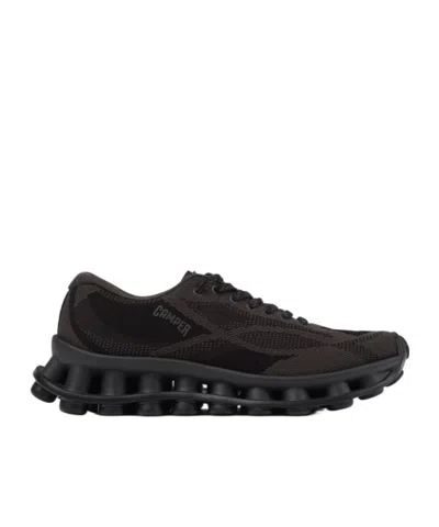 Camper Black And Gray Recycled Pet And Engineered Materials Sneakers For Women.