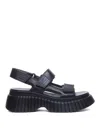 Camper Bcn Lightweight Leather Sandals In Black, Women's At Urban Outfitters In Black