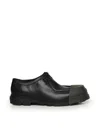 Camper Junction Lace Up Shoes In Black Leather In Negro