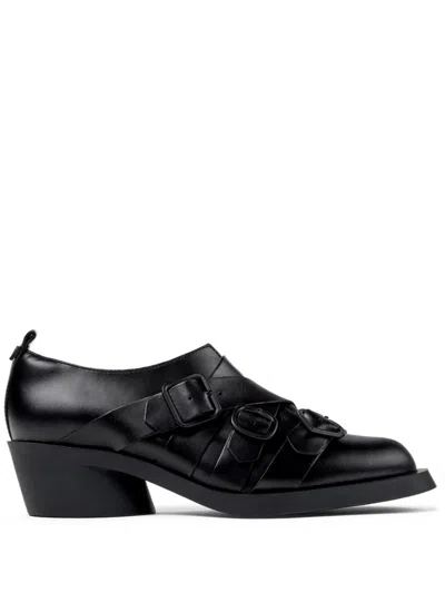 Camper Bonnie Leather Brogues In Black