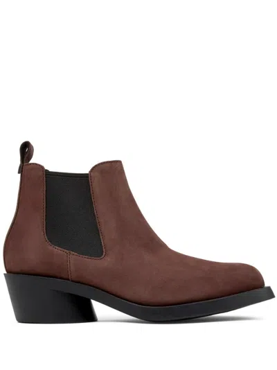 Camper Bonnie Leather Chelsea Boots In Brown