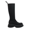 Camper Pix Bcn Ribbed-knit Boots In Black