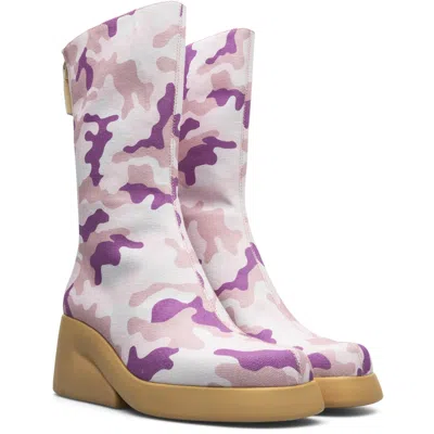 Camper Boots For Women In Pink,purple,beige