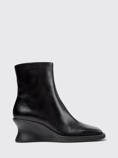 CAMPER CAMPER LOUISE SMOOTH LEATHER WEDGE ANKLE BOOTS WITH SQUARED TOE,I69191002