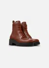 Camper 54mm Milah Lace-up Platform Boots In Red