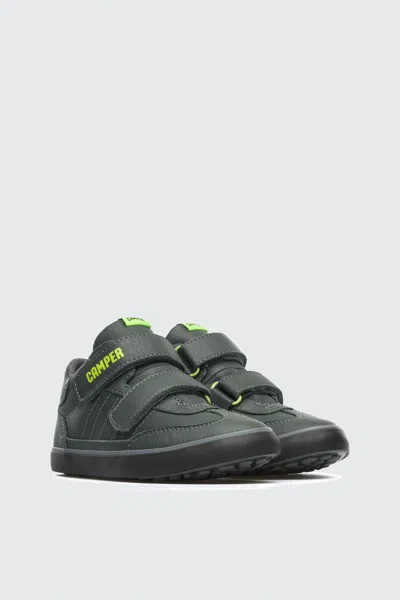 Camper Kids' Boy's Pursuit Sneaker In Sella Green In Silver