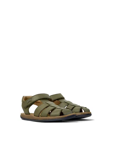 Camper Boys' Bicho Leather Sandals - Toddler, Little Kid, Big Kid In Green