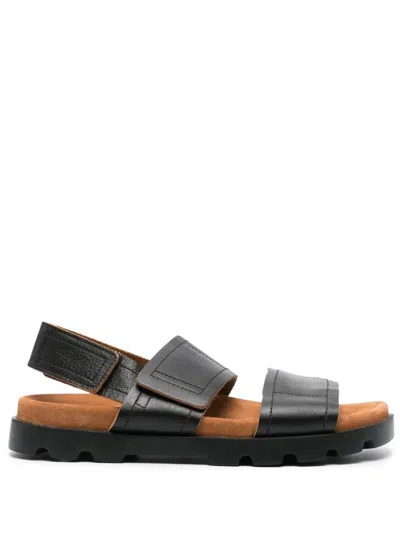 Camper Brutus 40mm Leather Sandals In Black