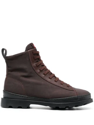 Camper Brutus Ankle Lace-up Fastening Boots In Brown