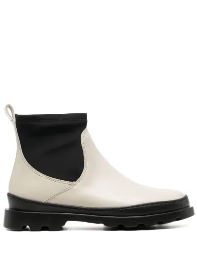 Camper Brutus Contrasting-panel Boots In Neutrals