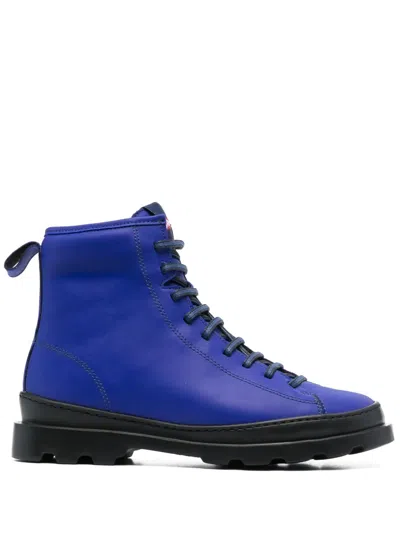 Camper Brutus Lace-up Ankle Boots In Blue