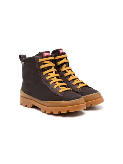 Camper Kids' Brutus Lace-up Boots In Brown