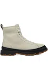 Camper Brutus+ Lace-up Chunky Sole Ankle Boots In Gray