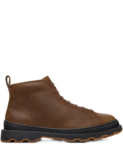 Camper Brutus Lace-up Chunky-sole Hiking Boots In Brown
