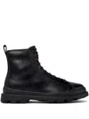 Camper Brutus Lace-up Leather Boots In Black