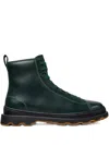 Camper Brutus Lace-up Leather Boots In Green