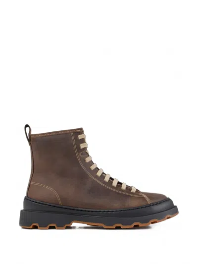 Camper Brutus+ Lace-up Ankle Boots In Brown