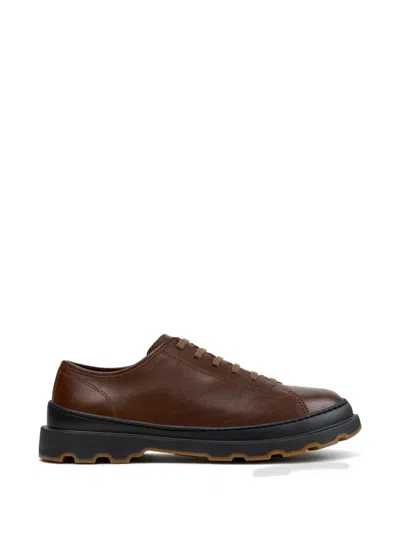Camper Brutus Leather Plain Toe Shoe In Brown