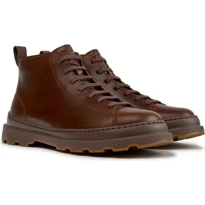 Camper Brutus Leather Ankle Boot In Brown