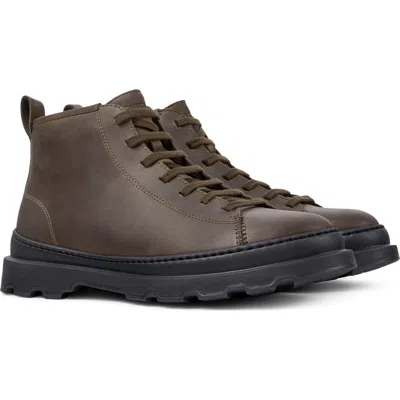Camper Brutus Leather Ankle Boot In Brown
