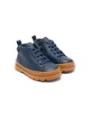 Camper Brutus Leather Boots In Blue