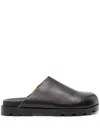 Camper Brutus Leather Mules In Black