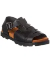 Camper Brutus  Sandals In Calfskinc In Black