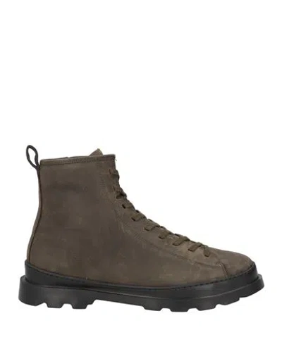 Camper Brutus Man Ankle Boots Green Size 11 Bovine Leather In Green