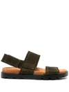 Camper Brutus Suede Sandals In Green