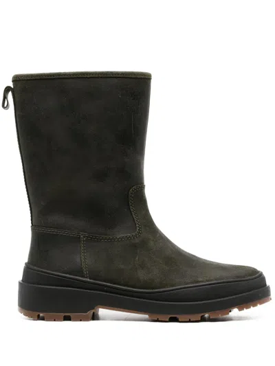 Camper Brutus Trek Leather Boots In Green