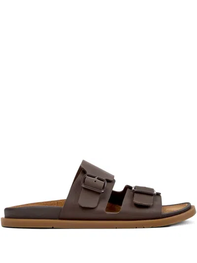 Camper Buckle Lluc Sandals In Brown