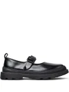 Camper Buckle-strap Leather Loafers In Black