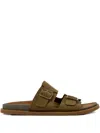 Camper Buckle Strap Sandals In Multi