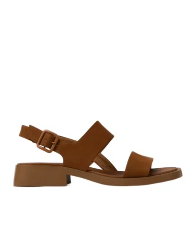 Camper Buckled Block Heel Sandals In Brown