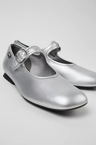 CAMPER CASI LEATHER MARY JANE SHOE IN SILVER, WOMEN'S AT URBAN OUTFITTERS