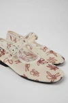 Camper Casi Myra Ballerina Shoes In Cream