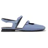Camper Casi Myra Buckle-strap Leather Flat Pumps In Blue