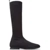 Camper Ribbed-knit Boots In Black