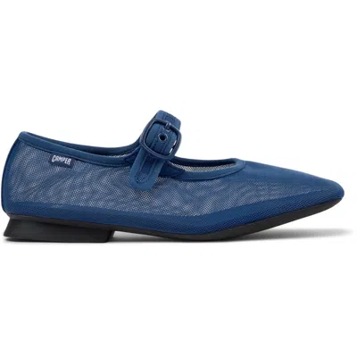 Camper Casi Myra Buckle Ballerinas In Blue