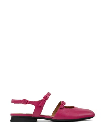Camper Casi Myra Buckle Leather Sandals In Pink
