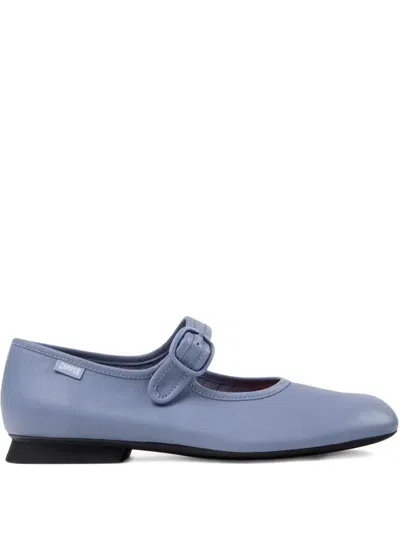 Camper Casi Myra Buckle-strap Leather Ballet Flats In Blue